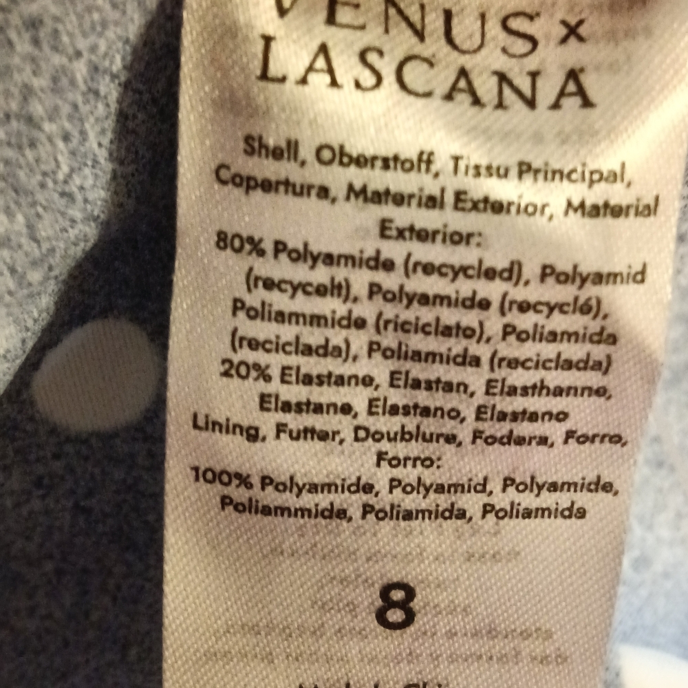 Venus Lascana Dot Tie Side Bottom & Triangle Top Size 8 NWT - Picture 5 of 8